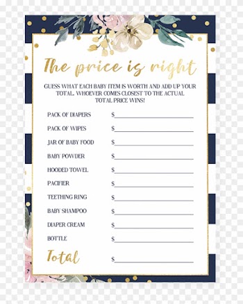 Guess The Price Game For Baby Shower By Littlesizzle - Baby Shower Game The Price Is Right