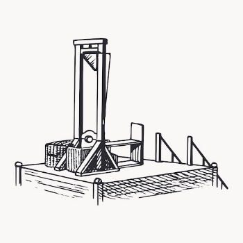 Guillotine clipart, vintage executing apparatus | Free Vector - rawpixel