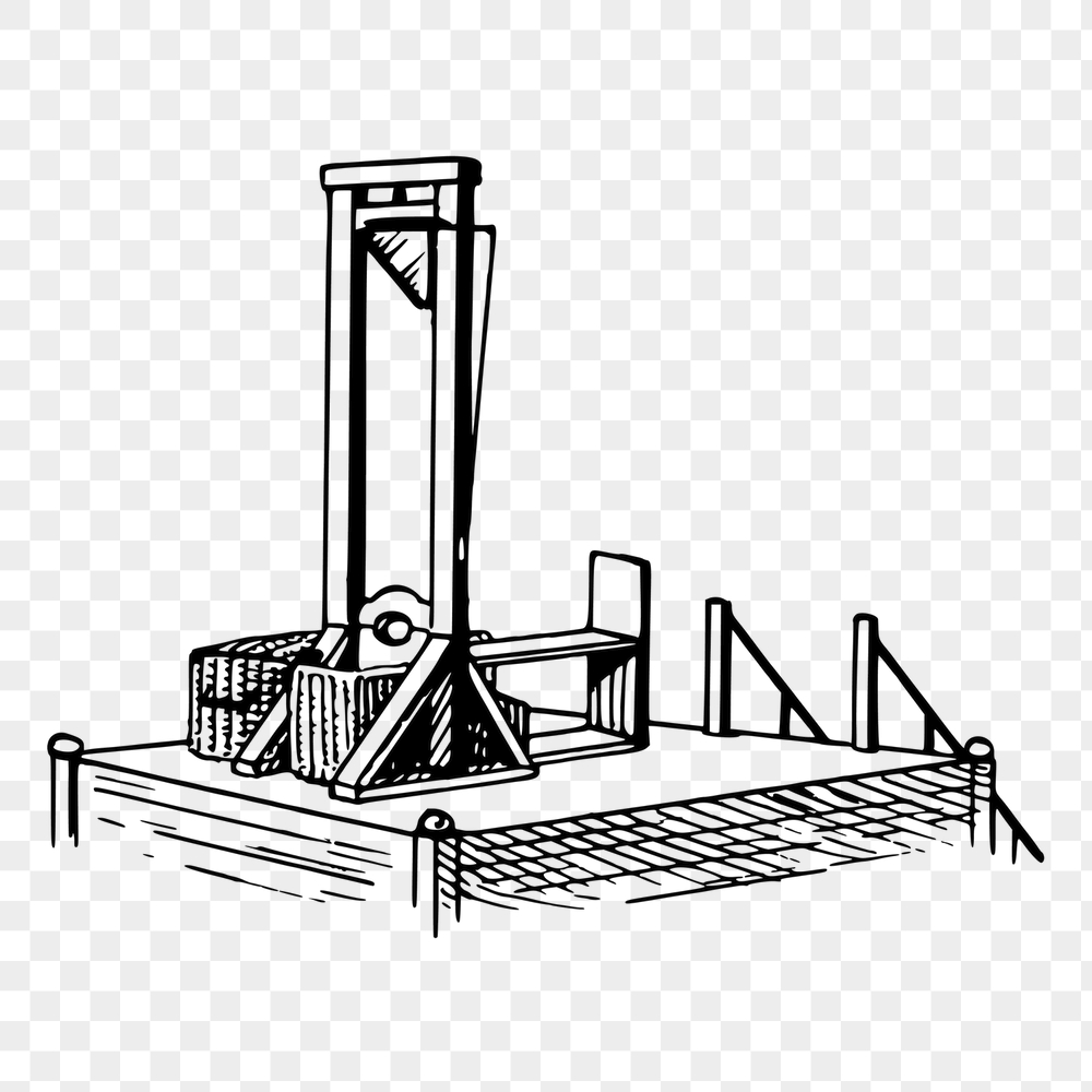 Guillotine png sticker, executing apparatus, | Free PNG - rawpixel