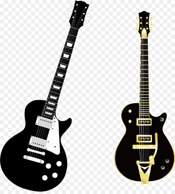 Guitar amplifier Silhouette - Black guitar PNG vector elements 