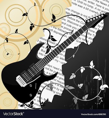 Guitar background vector image