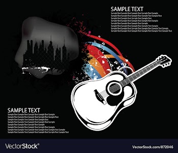 Guitar background vector image