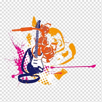 Guitar Illustration, Watercolor Guitar transparent background PNG clipart