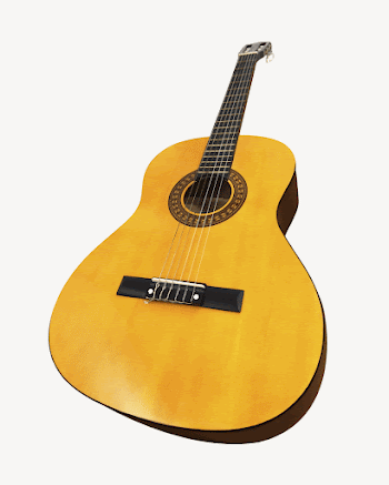 Guitar music instrument collage element | Free PSD - rawpixel