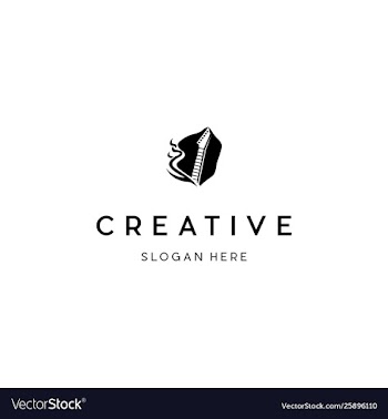 Guitar musical creative business logo design vector image