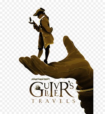 Gullivers Travels Book cover Book design Illustration - Medieval gentleman 