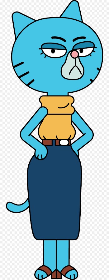 Gumball Watterson, Nicole Watterson, Richard Watterson, Cartoon, Line Art PNG