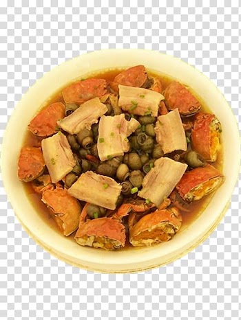 Gumbo Bacon Salt-cured meat Steaming, Bacon snail steamed crab transparent background PNG clipart