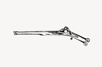 Gun clipart, pistol illustration vector. | Free Vector Illustration - rawpixel