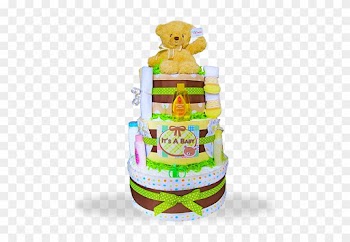 Gund Bear's Three Layers Of Fun Diaper Cake/neutral - Tippytoesnyc It's A Baby Neutral Diaper Cake