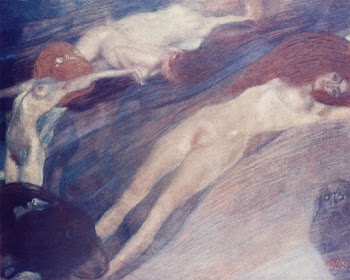 Gustav Klimt's Bewegte Wasser (1898) famous… | Free public domain illustration