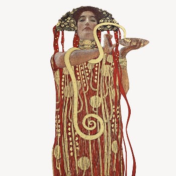 Gustav Klimt's Hygieia collage element, | Free PSD Illustration - rawpixel