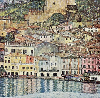 Gustav Klimt's Malcesine am Gardasee (1913)… | Free public domain illustration