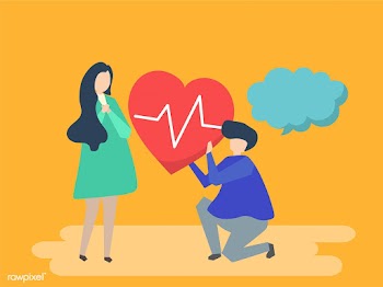 Guy holding a beating heart for a woman illus.. | Free stock vector - 455911