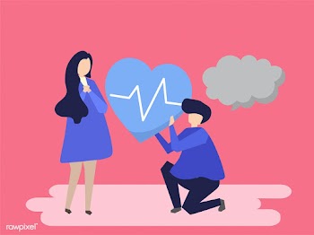 Guy holding a beating heart for a woman illus.. | Free stock vector - 455937