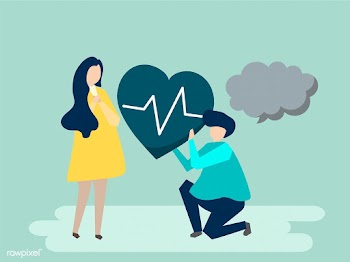 Guy holding a beating heart for a woman illus.. | Free stock vector - 455971