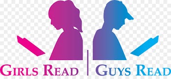 Guys Read, Book, Girl Reading A Novel, Text, Purple PNG