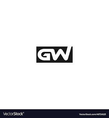 gw letter type logo design template