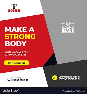 gym fitness social media post template