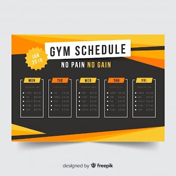 Gym schedule template