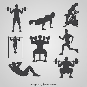 Gym silhouettes collection Free Vector