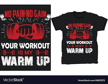 gym t-shirt design template
