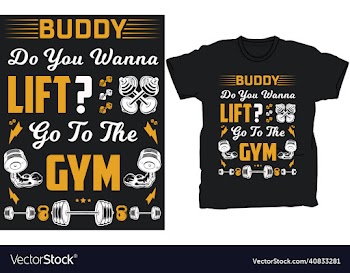 gym t-shirt design template