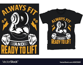 gym t-shirt design template