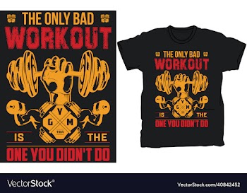 gym t-shirt design template