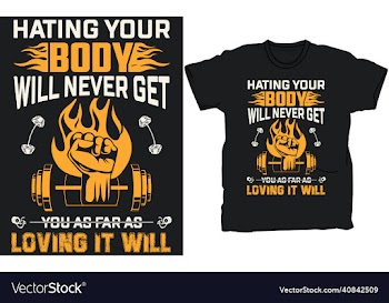 gym t-shirt design template