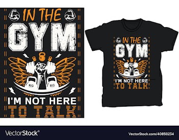 gym t-shirt design template