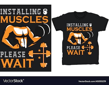 gym t-shirt design template