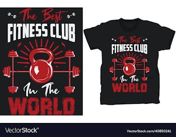 gym t-shirt design template