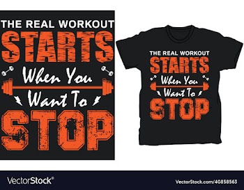 gym t-shirt design template