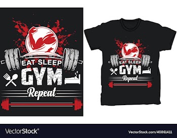 gym t-shirt design template