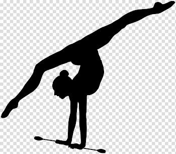 Gymnast , Rhythmic gymnastics Ribbon Silhouette, Rhythmic Gymnast Silhouette transparent background PNG clipart