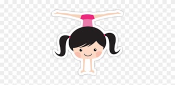 Gymnastics Cartoon - Cartoon Girl Doing Gymnastics