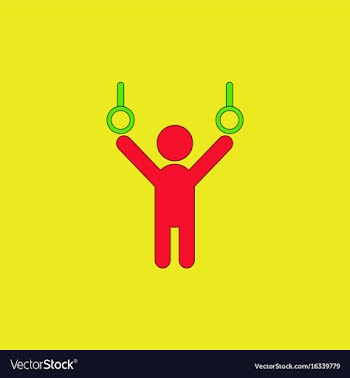 Gymnastics rings vector image