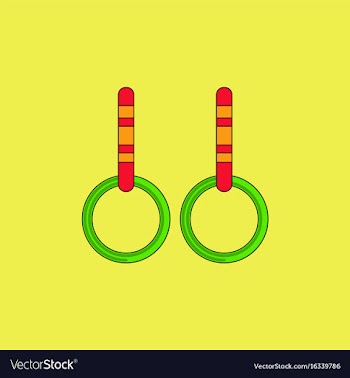Gymnastics rings vector image