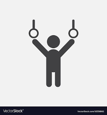 Gymnastics rings vector image