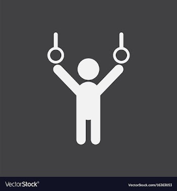 Gymnastics rings vector image