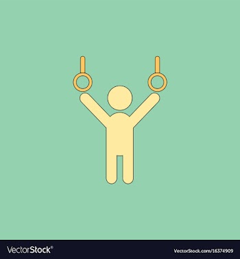 Gymnastics rings vector image