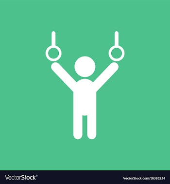 Gymnastics rings vector image