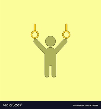 Gymnastics rings vector image