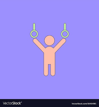 Gymnastics rings vector image