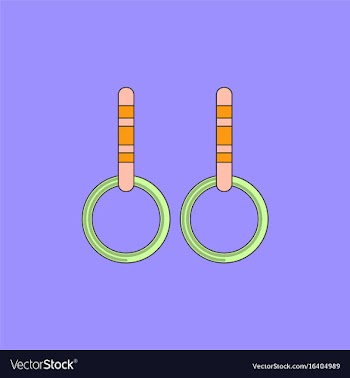 Gymnastics rings vector image