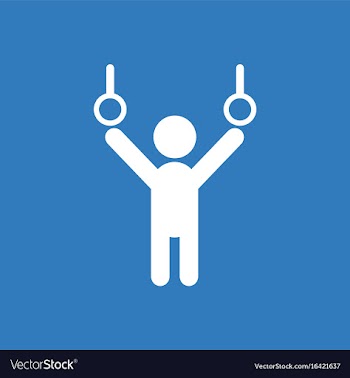 Gymnastics rings vector image