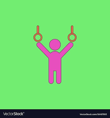 Gymnastics rings vector image