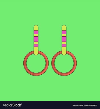 Gymnastics rings vector image