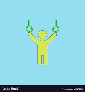 Gymnastics rings vector image